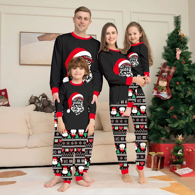 Christmas Pajamas Family Matching Outfits 2027 New Year Mother Daughter Father Son 2PCS Pyjamas Adult Kids Xmas Baby Clothing