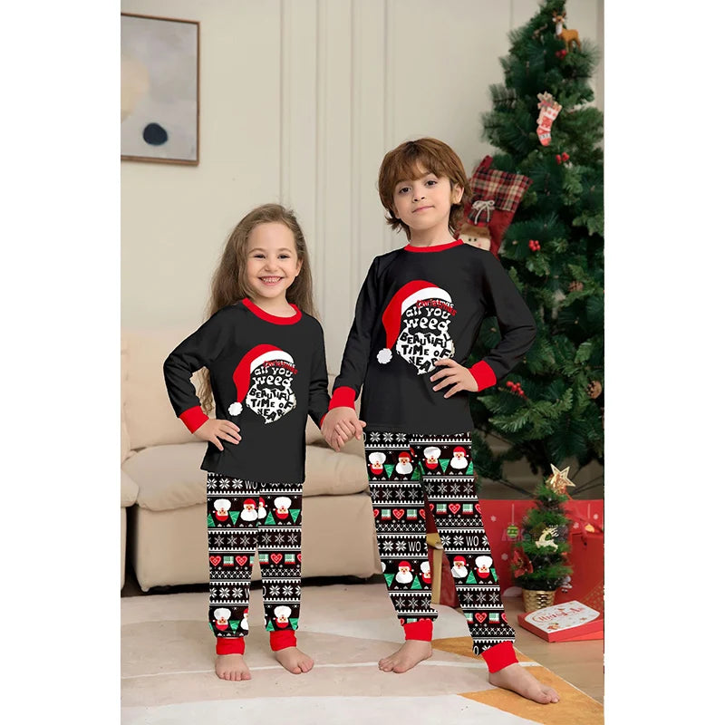 Christmas Pajamas Family Matching Outfits 2027 New Year Mother Daughter Father Son 2PCS Pyjamas Adult Kids Xmas Baby Clothing