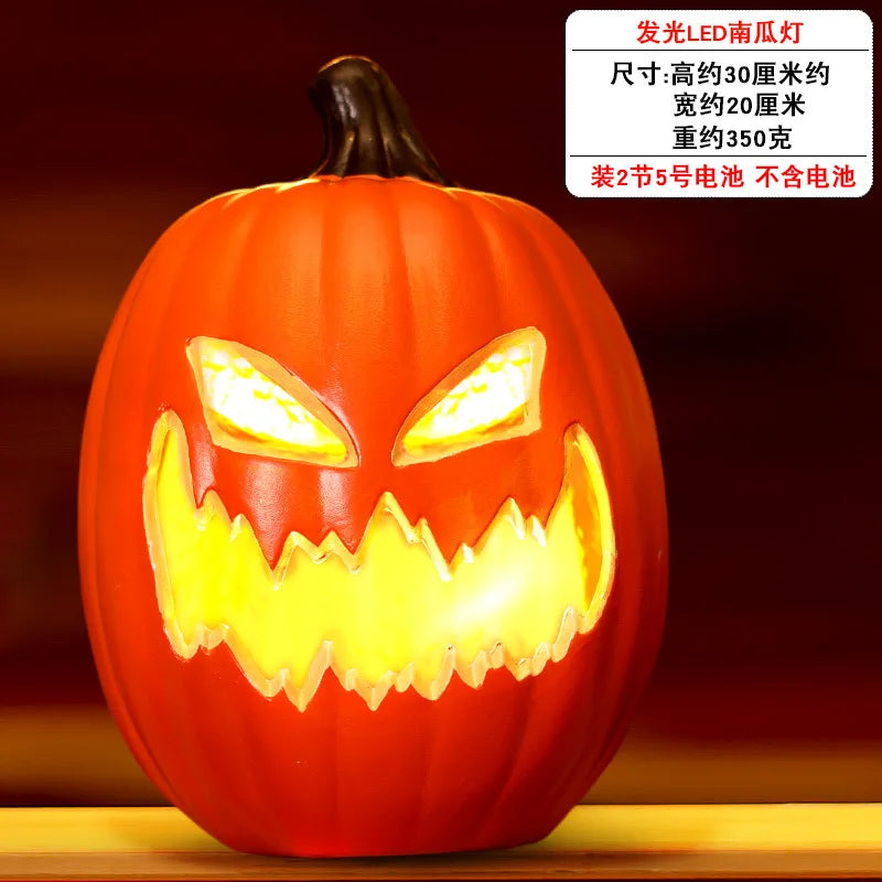 1Pc Decorative Pumpkin Halloween Props Lantern Decor Pumpkin Decoration Pumpkin Light Outdoor Halloween Decorationsation