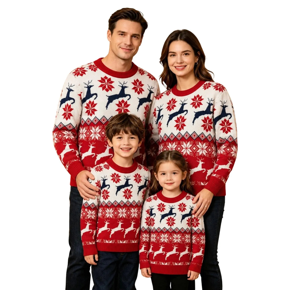 Family Matching Christmas Sweater Outfits For Women Men Kids Soft Warm Funny Knit 2026 New Merry Christmas Print Pajamas Set