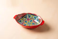 New Bohemian Egg-shaped Ceramic Baking Pan Pasta Plate Fruit Salad Plate Colorful Combination Set 9 inch