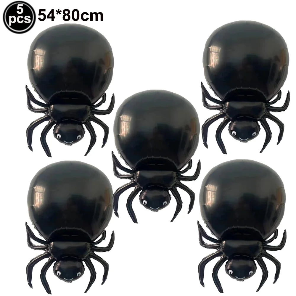Halloween Standing Pumpkin Balloons Inflatable Pumpkin Aluminum Foil Balloon Halloween Indoor Outdoor Party Decorations Supplies