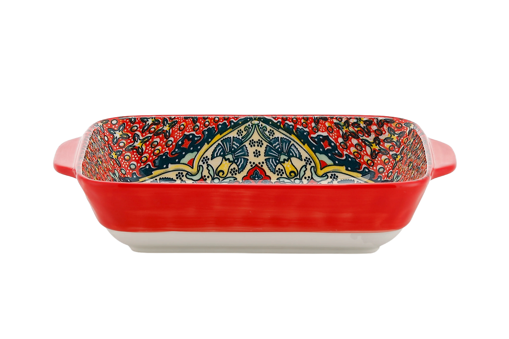 New Bohemian Egg-shaped Ceramic Baking Pan Pasta Plate Fruit Salad Plate Colorful Combination Set 9 inch