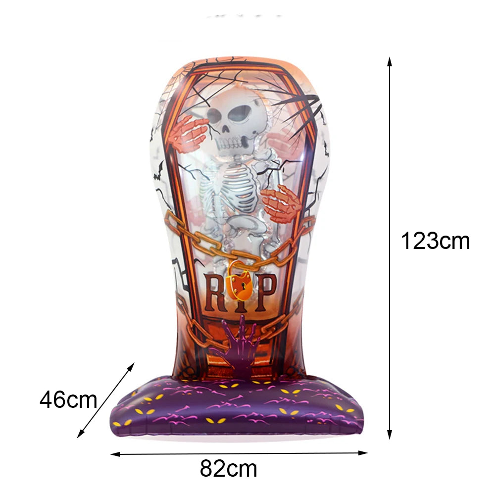 Halloween Standing Pumpkin Balloons Inflatable Pumpkin Aluminum Foil Balloon Halloween Indoor Outdoor Party Decorations Supplies