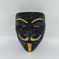 New DIY Handmade Rhinestone Party Mask, Masquerade Carnival Face Mask, Stage Performance Prop, Suitable for Men and Women