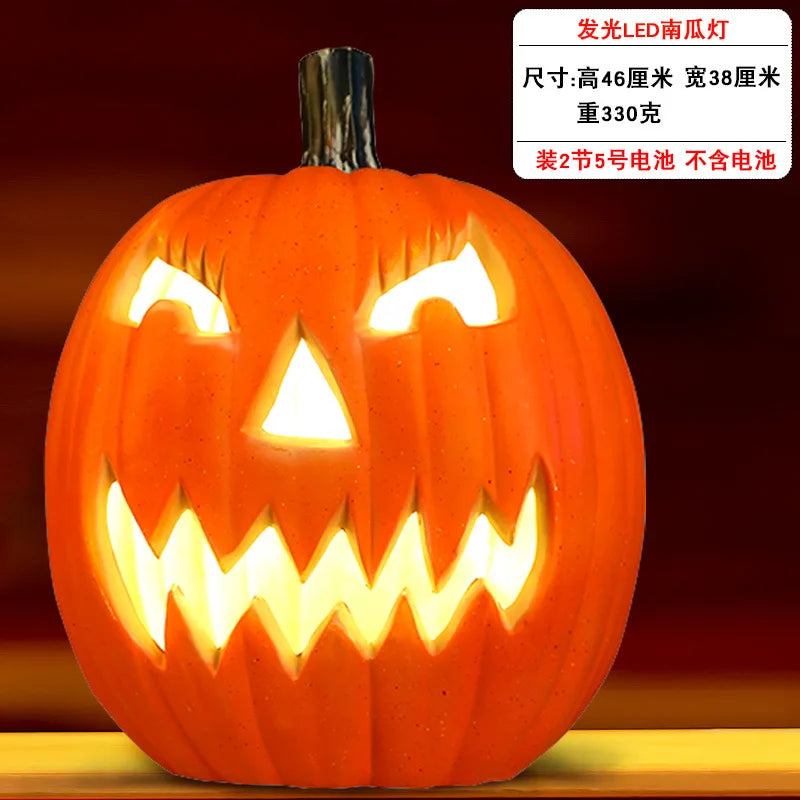 1Pc Decorative Pumpkin Halloween Props Lantern Decor Pumpkin Decoration Pumpkin Light Outdoor Halloween Decorationsation