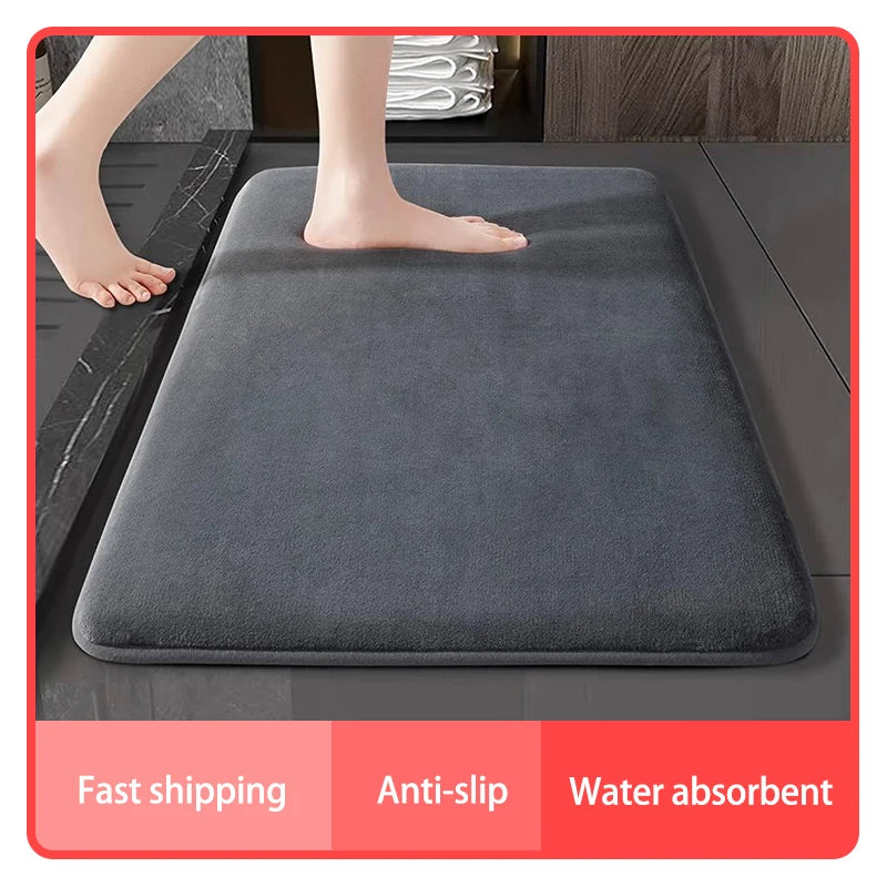 Super Absorbent Bathroom Floor Mat – Quick-Dry Non-Slip Bath & Door Mat