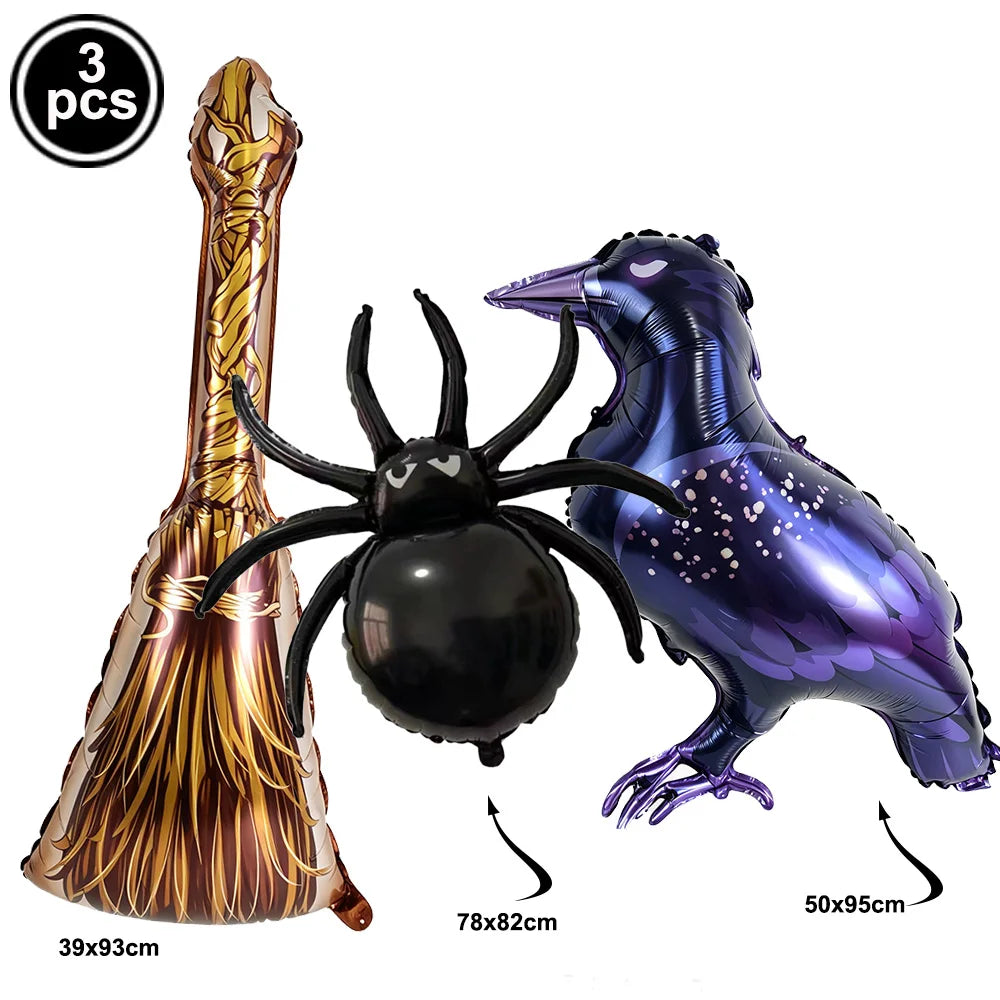 Halloween Standing Pumpkin Balloons Inflatable Pumpkin Aluminum Foil Balloon Halloween Indoor Outdoor Party Decorations Supplies