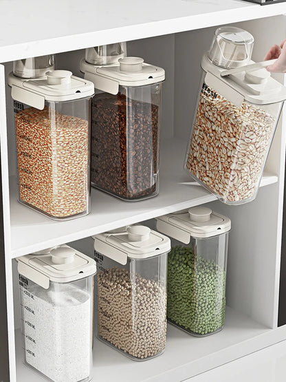 1600/2800ml Airtight Food Storage Container – Sealed Kitchen Canister for Flour, Rice & Grains