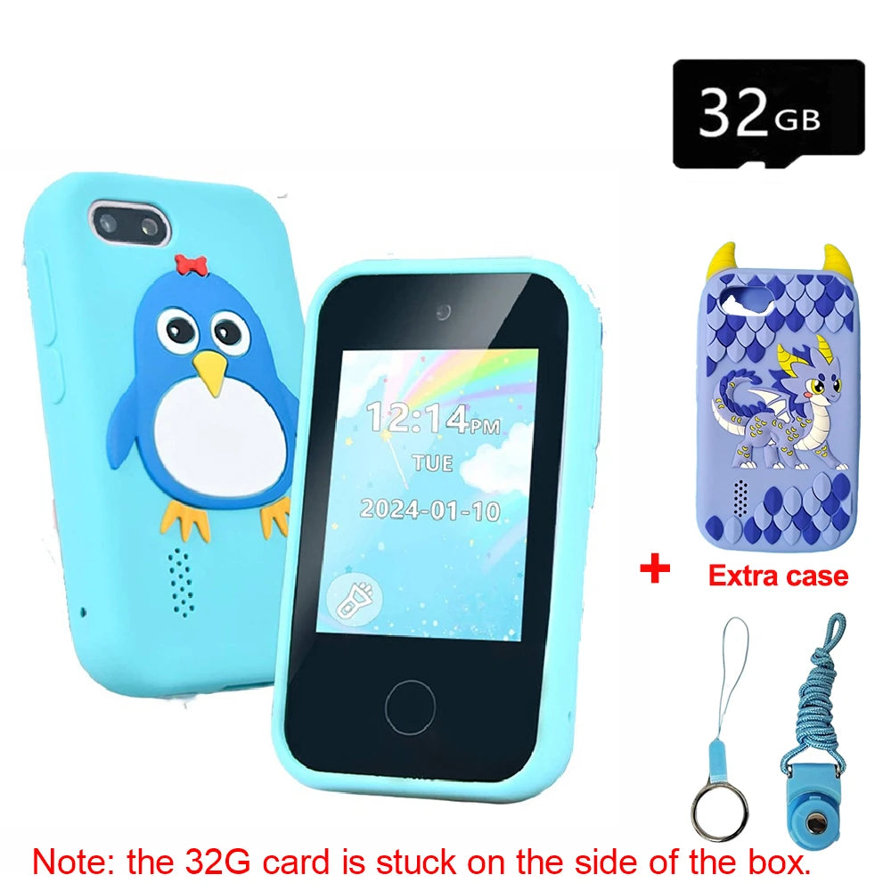 New Kids Smart Phone Children Toy Mini Smart Phone Toys 28 Games Dual Camera Music Video Player Boys Girls Birthday Gifts