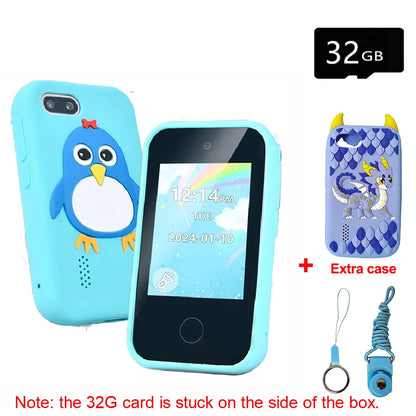 New Kids Smart Phone Children Toy Mini Smart Phone Toys 28 Games Dual Camera Music Video Player Boys Girls Birthday Gifts