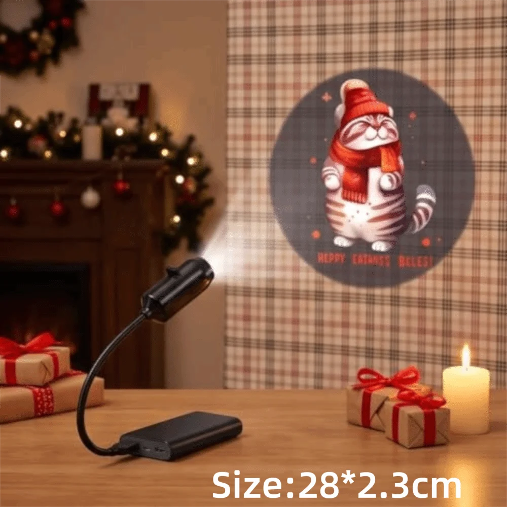HD Resolution Christmas Scene Projector Plug and Play Multiple Scenes Festive Scene Projector Night Light Projector