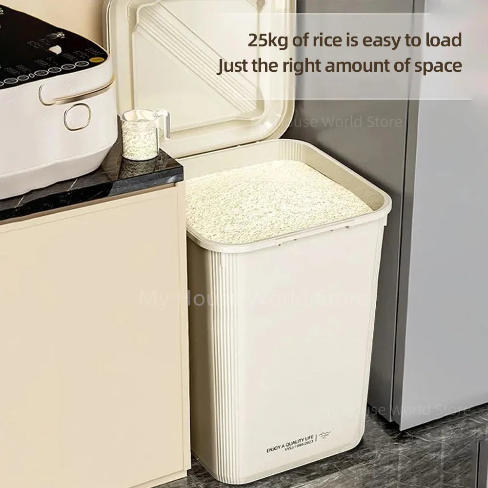 10kg Rice Storage Container with Airtight Lid – Grain Dispenser for Rice, Cereal & Pet Food