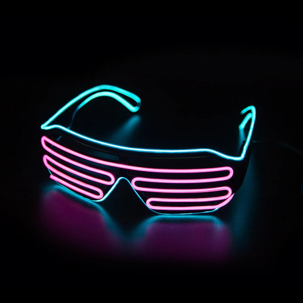 LED Glowing Glasses Gafas Luminous Bril Neon Christmas Glow Sunglasses Flashing Light Glass for Party Supplies Prop Costumes New