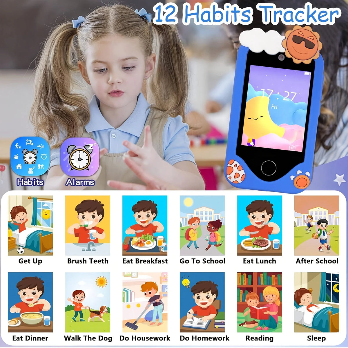 New Kids Smart Phone Children Toy Mini Smart Phone Toys 28 Games Dual Camera Music Video Player Boys Girls Birthday Gifts