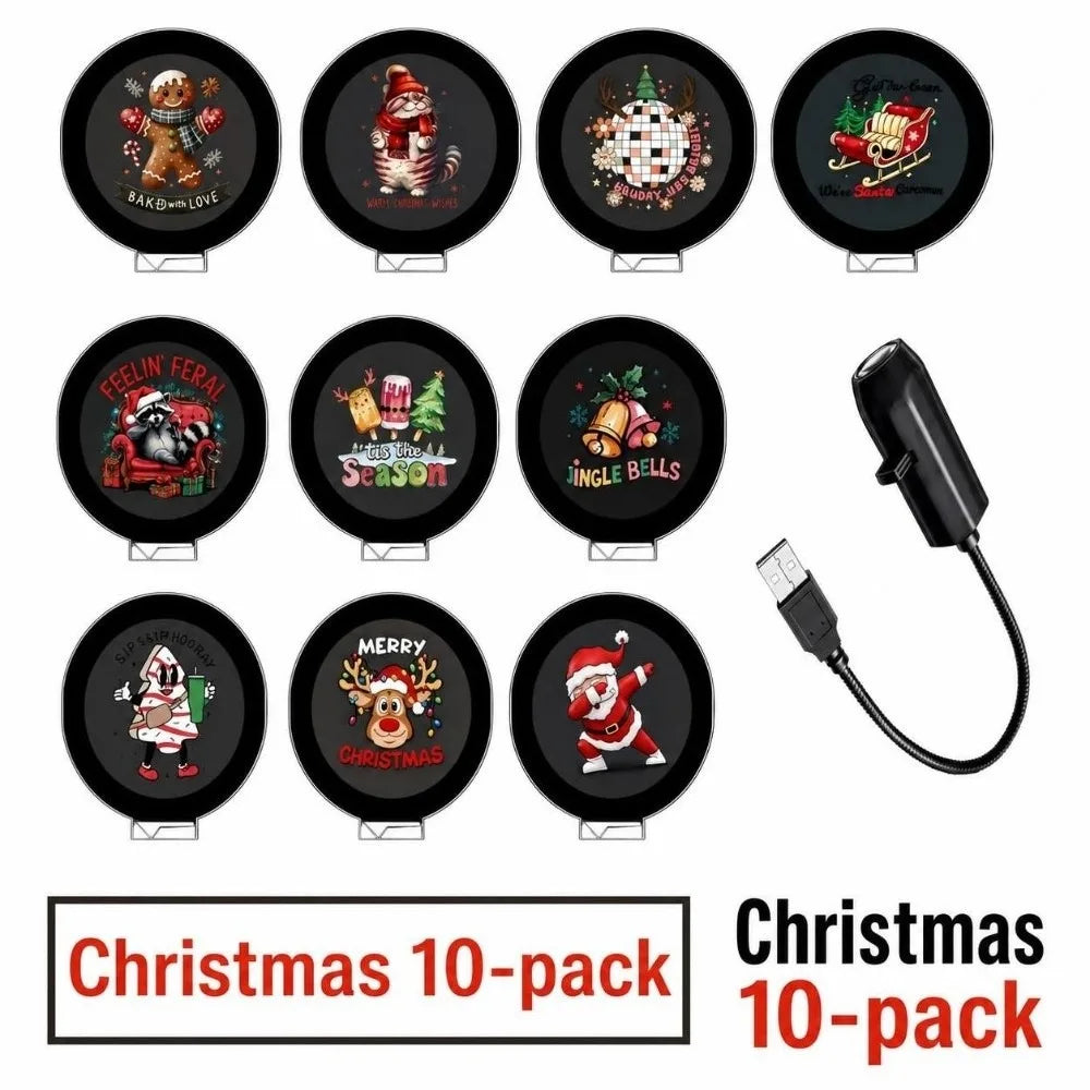 HD Resolution Christmas Scene Projector Plug and Play Multiple Scenes Festive Scene Projector Night Light Projector