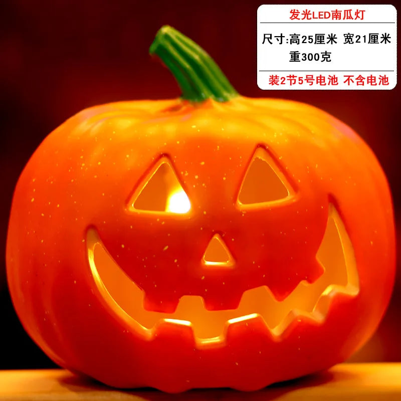 1Pc Decorative Pumpkin Halloween Props Lantern Decor Pumpkin Decoration Pumpkin Light Outdoor Halloween Decorationsation