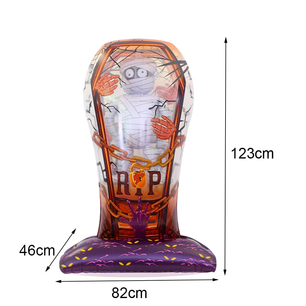 Halloween Standing Pumpkin Balloons Inflatable Pumpkin Aluminum Foil Balloon Halloween Indoor Outdoor Party Decorations Supplies