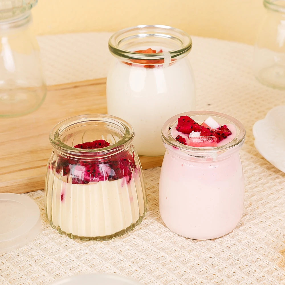 Mini Glass Food Storage Bottles with Lids