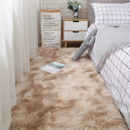 Soft Shaggy Area Rug – Fluffy Non-Slip Bedroom Bedside Carpet for Living Room