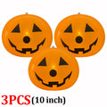 6/1pcs 10inch Halloween Pumpkin Ghost Latex Balloons LED Light Kids Baloons Toys  Helloween Birthday Party Decor Supplies