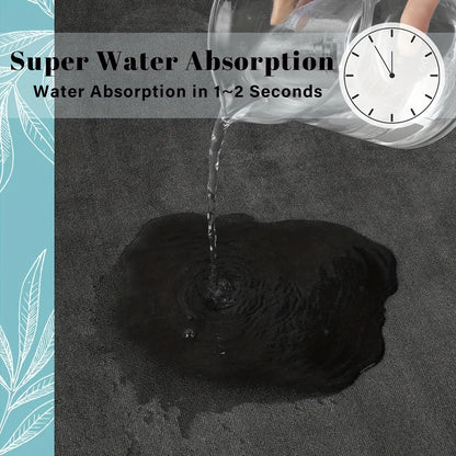 Thick Absorbent Bathroom Mat – Quick-Dry Non-Slip Floor & Entryway Mat