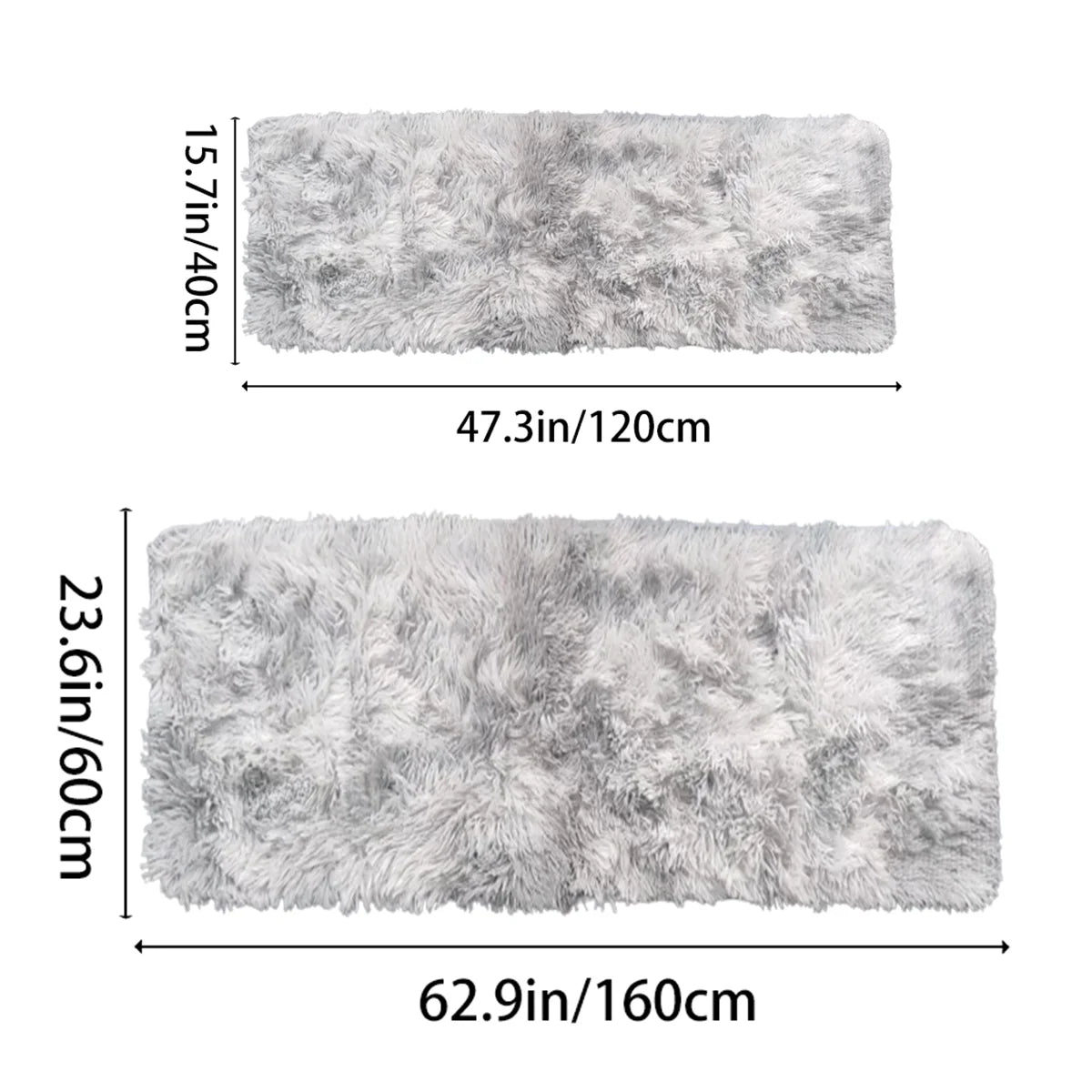 Soft Shaggy Area Rug – Fluffy Non-Slip Bedroom Bedside Carpet for Living Room
