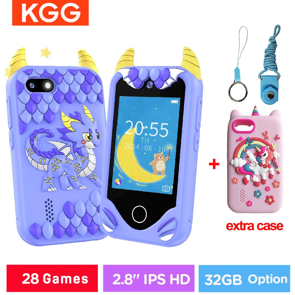 New Kids Smart Phone Children Toy Mini Smart Phone Toys 28 Games Dual Camera Music Video Player Boys Girls Birthday Gifts