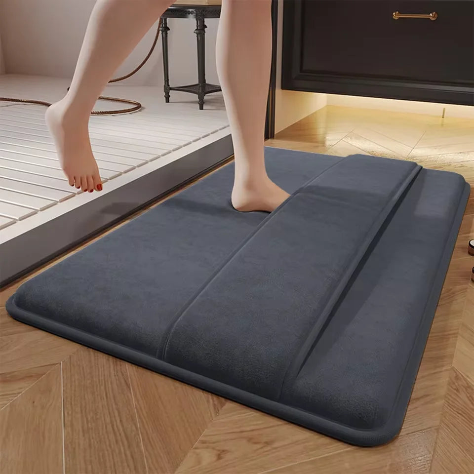 Super Absorbent Bathroom Floor Mat – Quick-Dry Non-Slip Bath & Door Mat