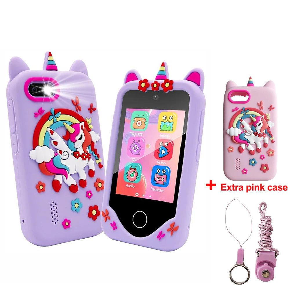 New Kids Smart Phone Children Toy Mini Smart Phone Toys 28 Games Dual Camera Music Video Player Boys Girls Birthday Gifts