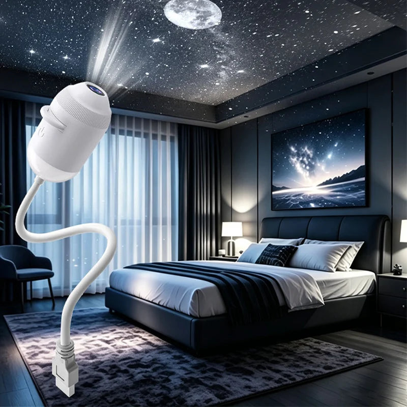 Christmas atmosphere decoration HD 4K Galaxy Star Projector Night Light 360° Rotatable USB Powered Starry Sky Projection Lamp