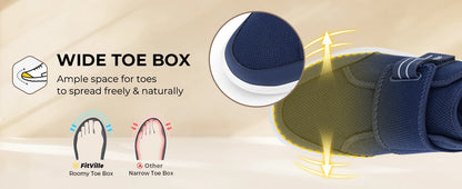 FitVille Diabetic Shoes for Men Extra Wide Hook