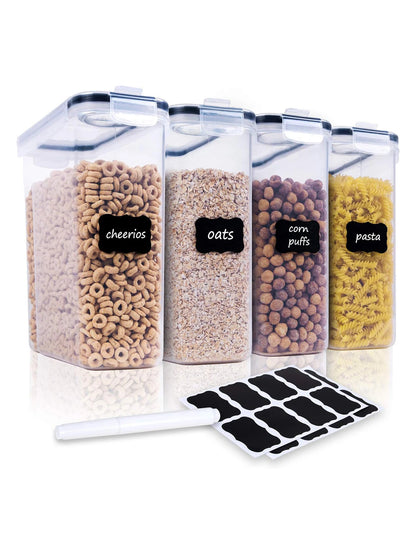 4-Piece 2.5L Airtight Food Storage Container Set with Lids – Pantry Organizer