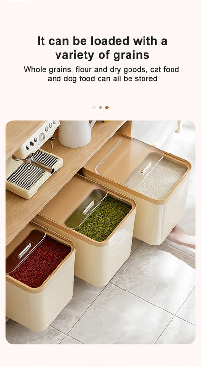 5/10/15kg Rice Storage Container with Airtight Lid – Moisture & Insect Proof Grain Box