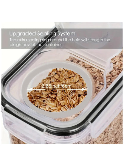 4-Piece 2.5L Airtight Food Storage Container Set with Lids – Pantry Organizer