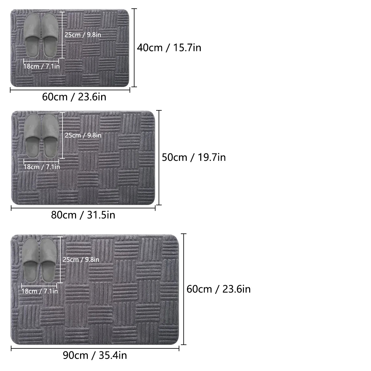 Thick Absorbent Bathroom Mat – Non-Slip Quick-Dry Plush Bath Rug for Shower & Entryway