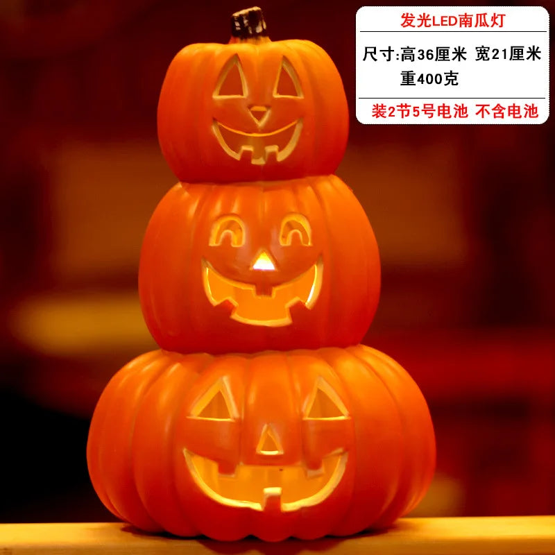 1Pc Decorative Pumpkin Halloween Props Lantern Decor Pumpkin Decoration Pumpkin Light Outdoor Halloween Decorationsation
