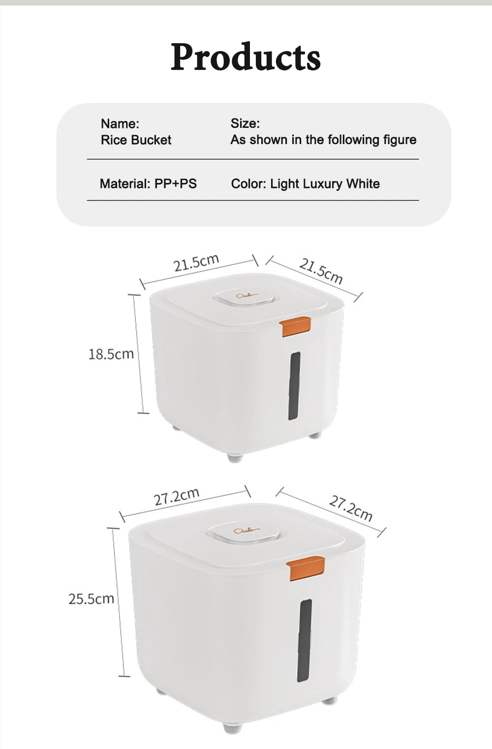 5/10kg Airtight Rice Storage Container with Measuring Cup – Moisture & Insect Proof Grain Dispenser
