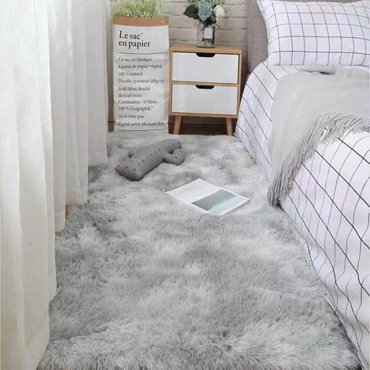 Soft Shaggy Area Rug – Fluffy Non-Slip Bedroom Bedside Carpet for Living Room