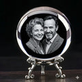 Custom Photo Crystal Ball Personalized Glass Sphere with Laser Engraving  Picture Text for Pets Baby Couple Family Wedding Gift