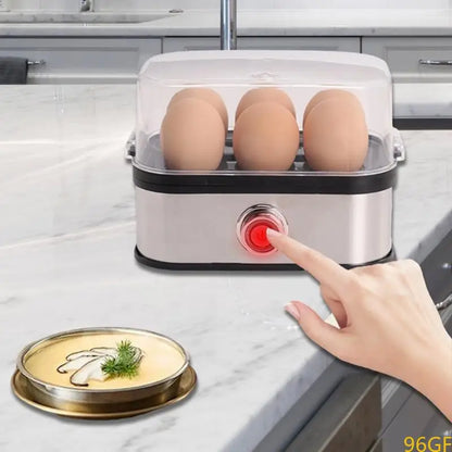 Space Saving Eggs Boiler 200W Automatic Cooker 6 Eggs Capacity Electric Steamer Multi Functional Kitchen Appliance