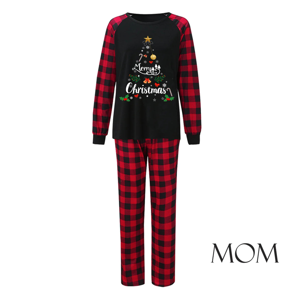 Mommy and Me Clothes Christmas Elk Snowflake Pyjamas Suit Long Sleeve O Neck Sleepwear Adults Kids Matching Set Xmas Gift Pijama