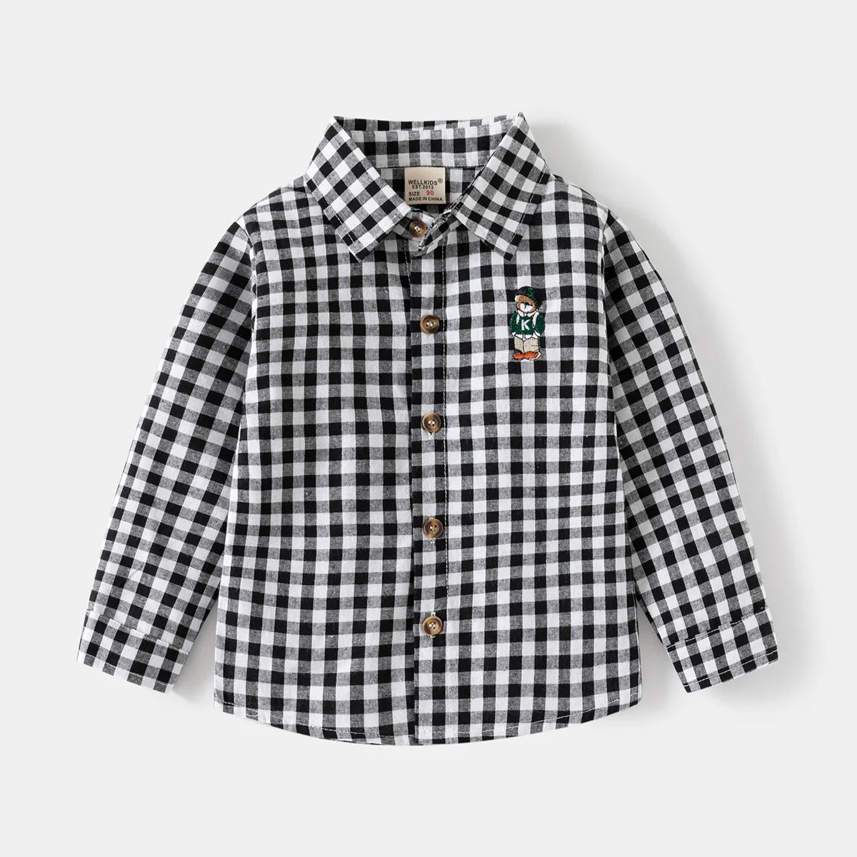 New Children's Clothes  Kids Shirts With Collar Boys' Cotton Long Sleeved Baby Clothing Casual Top Plaid Blouse for Boys 2-7Y