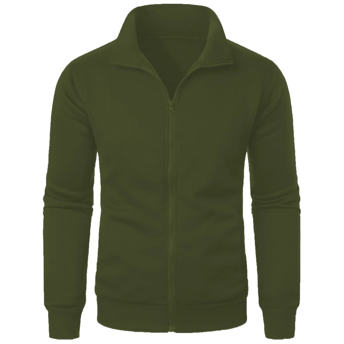 Men's casual sports zipper stand up collar jacket, men's solid color top
