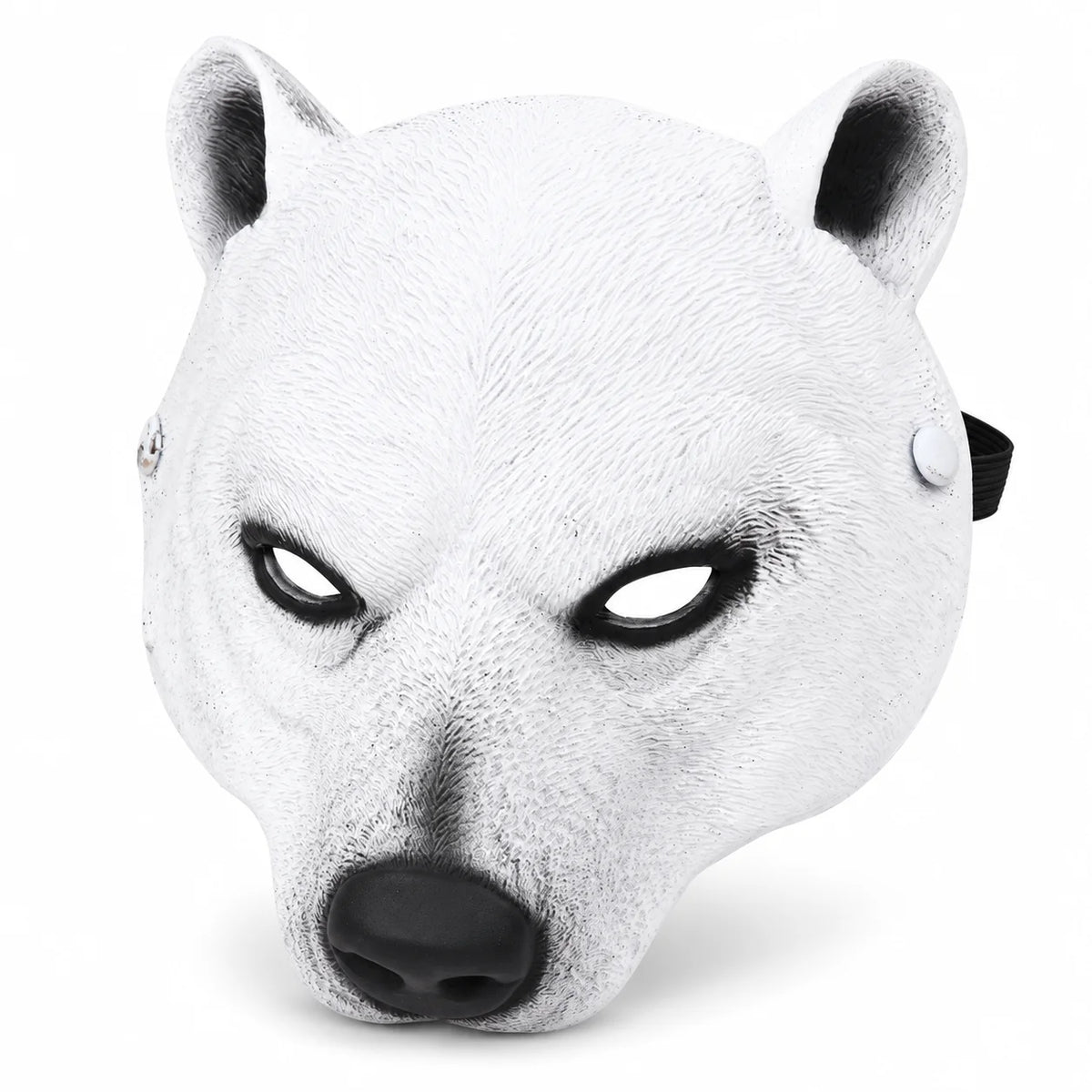 Realistic White Polar Bear Mask Animal Face Costume Prop 3D Bear Head Mask Halloween Cosplay Masquerade Party Decoration