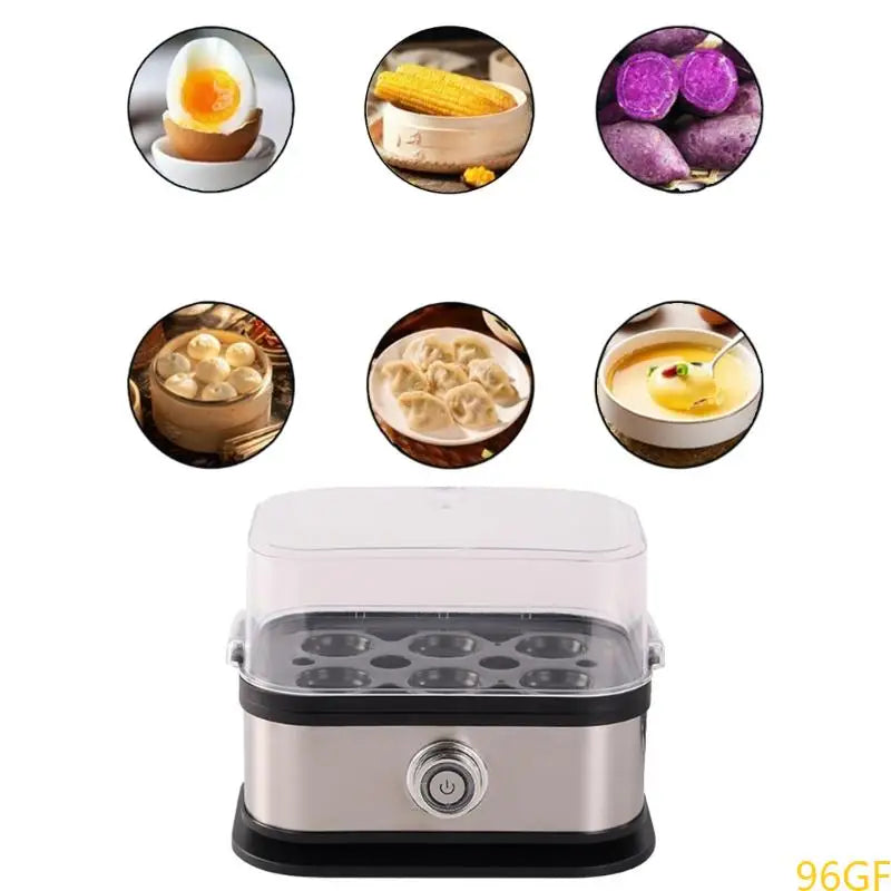 Space Saving Eggs Boiler 200W Automatic Cooker 6 Eggs Capacity Electric Steamer Multi Functional Kitchen Appliance
