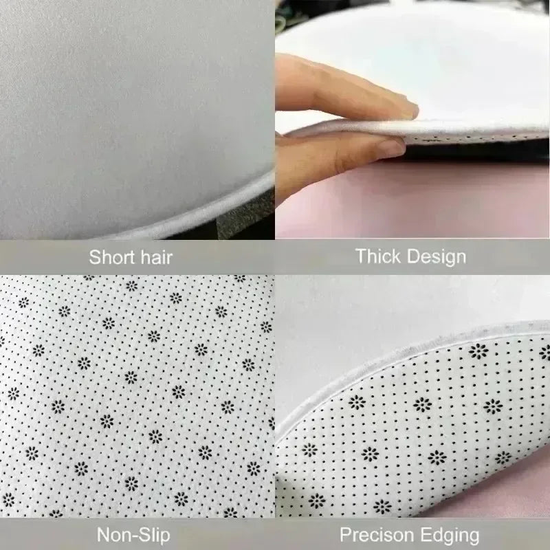 Wooden Patterned Circular Carpet, Soft and Unique Bohemian Carpet Anti Slip Indoor Carpet, Living Room Sofa Bedroom Carpets