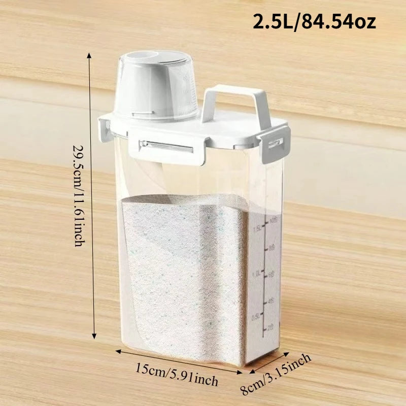 2.5L Airtight Food Storage Container with Lid – Moisture-Proof Box for Rice, Flour, Grains & Nuts