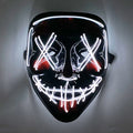 2026 Halloween Party Supplies Luminous LED Purge Mask Wireless EL Neon Light Full Face Mask Cosplay For Adult Glow In The Dark