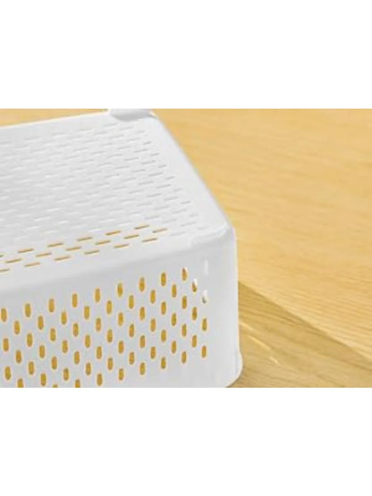 6-Piece Refrigerator Food Storage Container Set with Drain Basket – Sealed Fruit & Vegetable Boxes